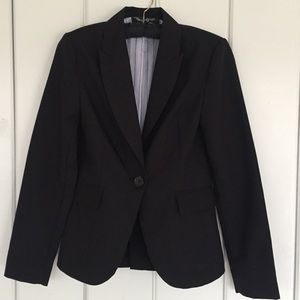Ambiance Black Single Button Blazer
